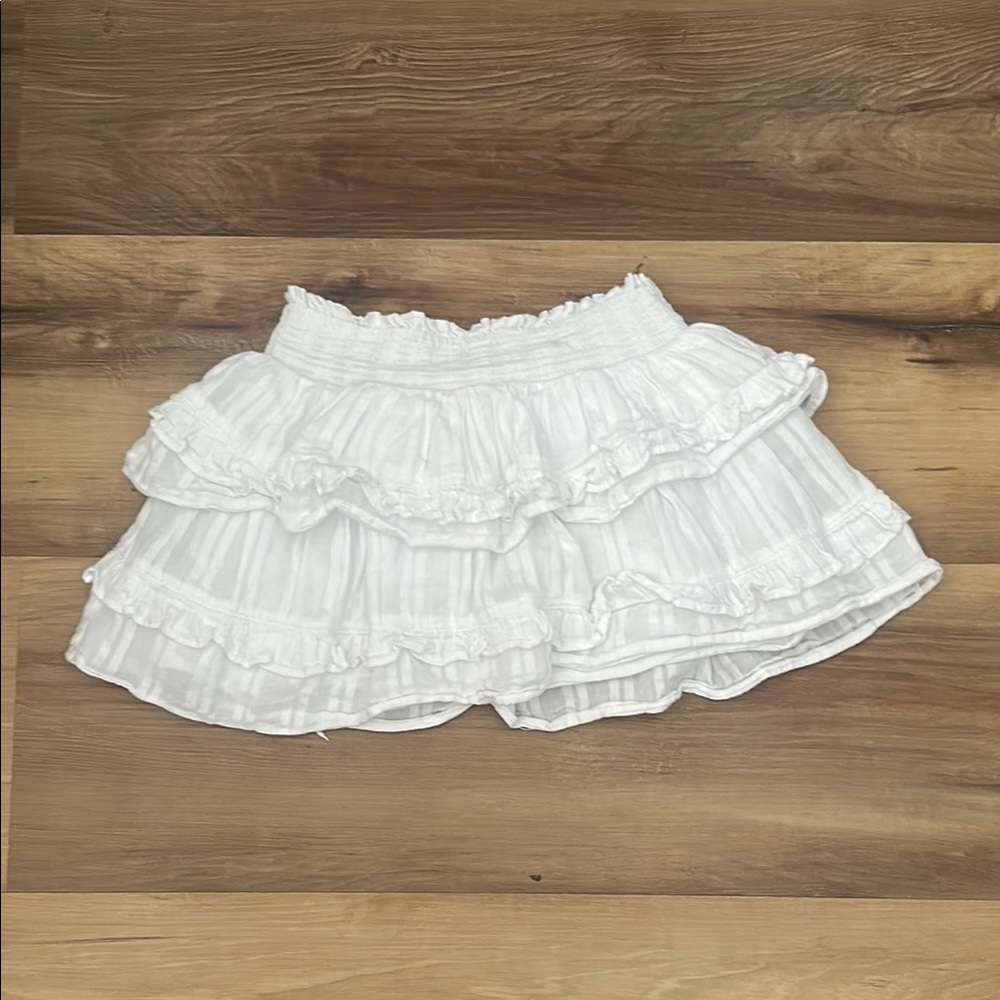 LOVESHACKFANCY White Ruffled girl's Skirt